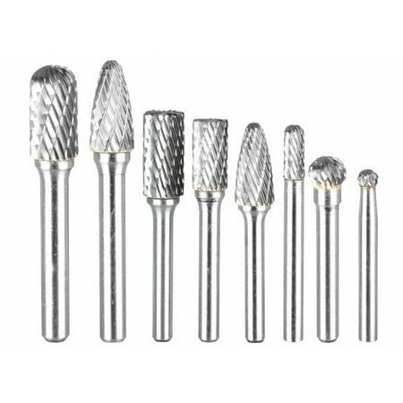 

8Pcs Tungsten Carbide Burrs 8mm Rotary Head Grinder Bit