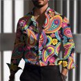 thumbnail image 3 of Líneas de camisas para hombres, pétalos de lujo de moda, casuales, suaves y cómodos, patrón de alta definición, nuevas blusas para hombres., 3 of 5
