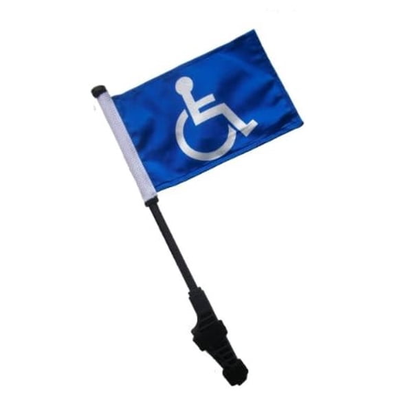 Handicap Small 6in.x9in. Golf Cart Flag EZ On & Off Bracket