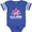 Football Blue and White, variant on Red Friday Remembering Everyone Deployed with Red American Flag Boys or Girls Baby Bodysuit