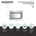thumbnail image 4 of Gourmetier GKTS3322901 Studio 33" Stainless Steel Self-Rimming Single Bowl Drop-In Kitchen Sink, Brushed, 4 of 5