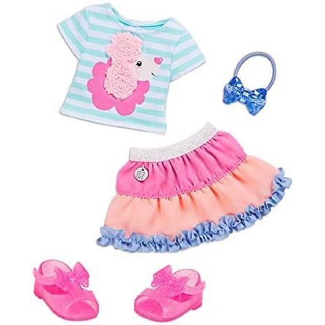 Fashion Outfit con purpurina para niñas, con forma de caniche, para muñecas de 14 pulgadas