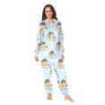 thumbnail image 2 of FORMRS Onesies Pajama for Adults Unisex Hoodie Winter Jumpsuit One Piece Sleepwear, Sizes S-2XL, Blueberry Pancake Pattern, 2 of 7