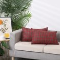 thumbnail image 6 of Unique Bargains Festive Plaid Decorative Throw Pillow Covers Scottish Tartan Decor 2 Pcs Fine Grid Red 12" x 20", 6 of 6