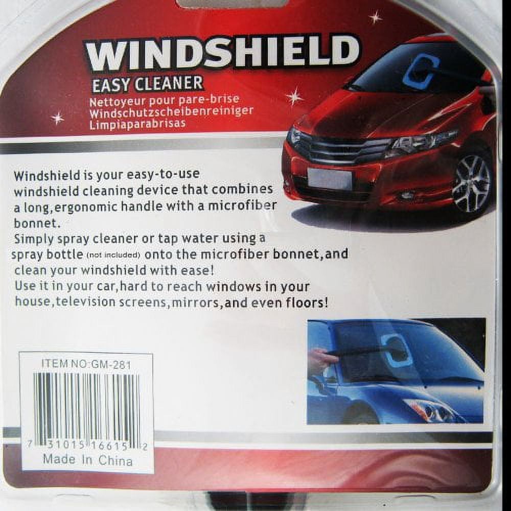2 Windshield Clean Car Glass Cleaner Wiper Handle Wand Microfiber