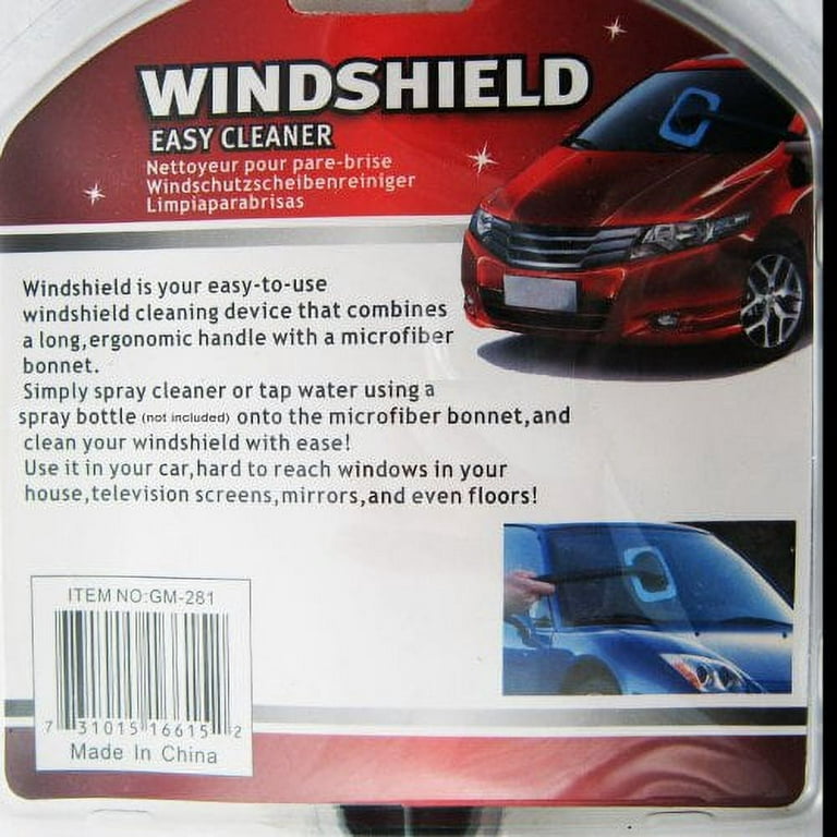 AutoEC Auto Glass Cleaner Wiper Keeps Cars Vehicles Interior  Exterior Windshields Windows Clean, Come with 2 Pads Washer Towel and 30ml  Spray Bottle, Use Wet or Dry : Automotive