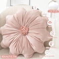 thumbnail image 2 of 2Pcs Flower Pillow Cushion Round Aesthetics Decorative Throw Pillow 15.7" Velvet Flower Shaped Pillow for Bed Sofa Couch Vanity Chair (Pink), 2 of 7