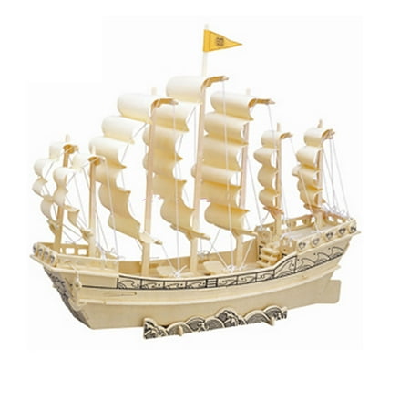 Ming Dynasty Antiques - Collectors Ancient Style Sailboat in Ming Dynasty Wooden 3D Puzzle Toy