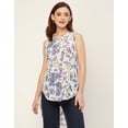 thumbnail image 2 of Moomaya Printed Cotton Sleeveless High-Low V Neck Top - Boho Style Top, 2 of 9