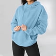 thumbnail image 2 of Pullover Hoodie Women, Girls Sweatshirts and Hoodies Plain Sweatshirt Tracksuits Essential Long Sleeve Gym Top with Pocket Drawsting for Gym, Lightweight Workout, Running, Daily Leisure, 2 of 6