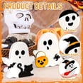 thumbnail image 2 of 3 Uds Lindo Fantasma Halloween Bloques Calabaza Gato Murciélago Bruja Escoba Signos, 2 of 4