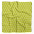 thumbnail image 1 of Bimba Green Stencil Damask Pure Silk Printed Head Bandanas Summer Neck Wrap Scarf 40 x 40 Inches, 1 of 6