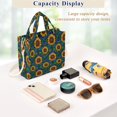 thumbnail image 5 of FORMRS Womens Corduroy Tote Bag Crossbody Shoulder Purse Handbag with Detachable Strap, Blue Art Sunflowers, 5 of 7