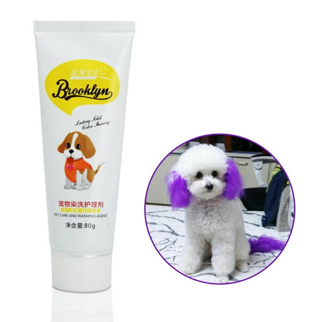 Tinte para el cabello para perros, color brillante, preparación segura, tinte para el cabello para mascotas, crema para caballos, perros Violeta Salvador Dali Tinte para el cabello