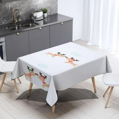 

Tablecloth Christmas Decoration Cloth Cotton Linen Printing Tablecloth Dining Table Cloth Restaurant Fabric Festival Gift(C/140*140cm)