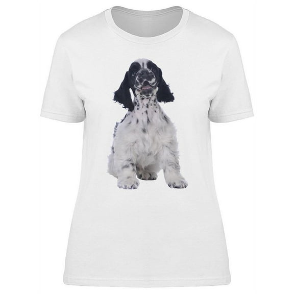 A Sitting Spaniel Dog T-Shirt Women -Image by Shutterstock, Female Small