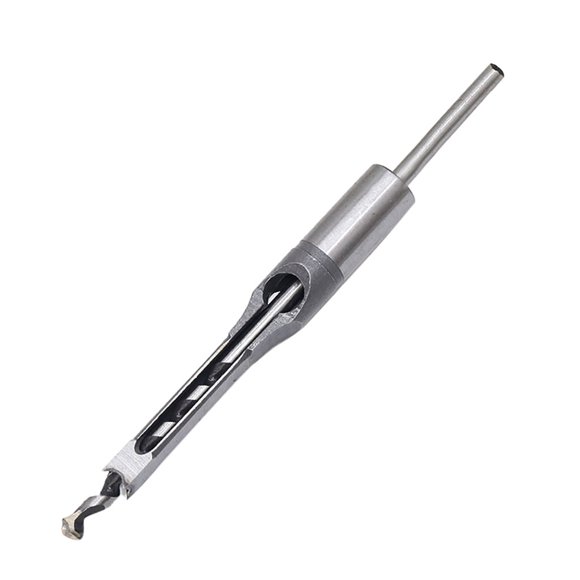 EGNMCR 10mm Hollow Hole Saw Mortiser Drill Bit Woodworking Tool Square Hole Drill