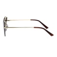 thumbnail image 3 of Womens Panel Shield Lens Futuristic Gothic Cat Eye Sunglasses Brown, 3 of 4