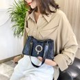 thumbnail image 3 of Bolsa Moda Lattice Pattern Crossbody Mujeres Hombro PU (Negro) Likrtyny Para Estrenar, 3 of 9