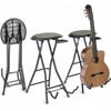Stagg GIST-350 Foldable Round Stool with Built-In Guitar Stand and Neck Holder
