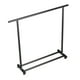 thumbnail image 2 of Perchero para ropa con ruedas, perchero de metal con estante, perchero de pie con ruedas para abrigos de dormitorio Negro 145cmx150cm, 2 of 9
