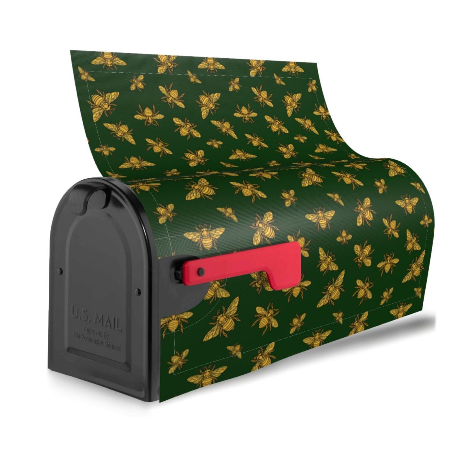 Xecao Hohey Bee for Mailbox Cover with Magnetic Strips, Waterproof and Sunscreen, Adds a Decorative Touch to Your Garden Yard.