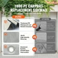 thumbnail image 2 of KFFKFF 13 x 20 Feet Carport Replacement Canopy Car Side Wall Shelter Tent Gray, 2 of 9
