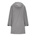 thumbnail image 5 of Womens Windbreaker, Women's Long Rain Jacket Waterproof Lightweight Hooded Raincoat Knee Length Rain Coats S-2XL, 5 of 8