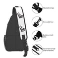 thumbnail image 4 of Sling Bag for Men, Black White Cartoon Cat Bones Fanny Pack Crossbody Bags Shoulder Chest Bag, Small Gym Bag Anti Theft Crossbody Backpack Daypack for Travel Sports Running Hiking, 4 of 7