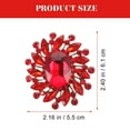 thumbnail image 3 of 4 Pcs Broche Style Vintage Mode Broche en Pierre Précieuse Simulée Broche Décorative, 3 of 9