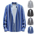 thumbnail image 3 of WREESH Men's Striped Shirt Long Sleeve Button Down Business Casual Top with Contrast Modern Office Wear, 3 of 4