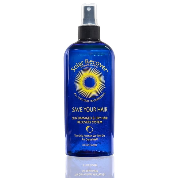 Solar Recover All Natural Acondicionador de cabello para cabello dañado por el sol - Spray sin enjuague (8 oz) - Desenredante hidratante para cabello seco dañado