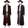 thumbnail image 4 of Disfraz de Cosplay de Dracule Mihawk, sombrero de fantasía, collar, pieza de acción en vivo para TV, disfraz para adultos, ropa de fiesta de Halloween de fantasía para hombres, 4 of 5