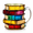 Stacking books1, variant on Decorative Book Stack Coffee Mug, 12.5×8.5×7.5cm Artistic Resin Coffee Cup, Colorful Painted Novelty Tea & Coffee Glass-Style Cup for Home Office Desk Decor & Daily Drinkware