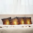 thumbnail image 3 of Ambesonne Nature Throw Pillow Cover 4 Pack, Burning Sunset, 18", Orange, 3 of 6