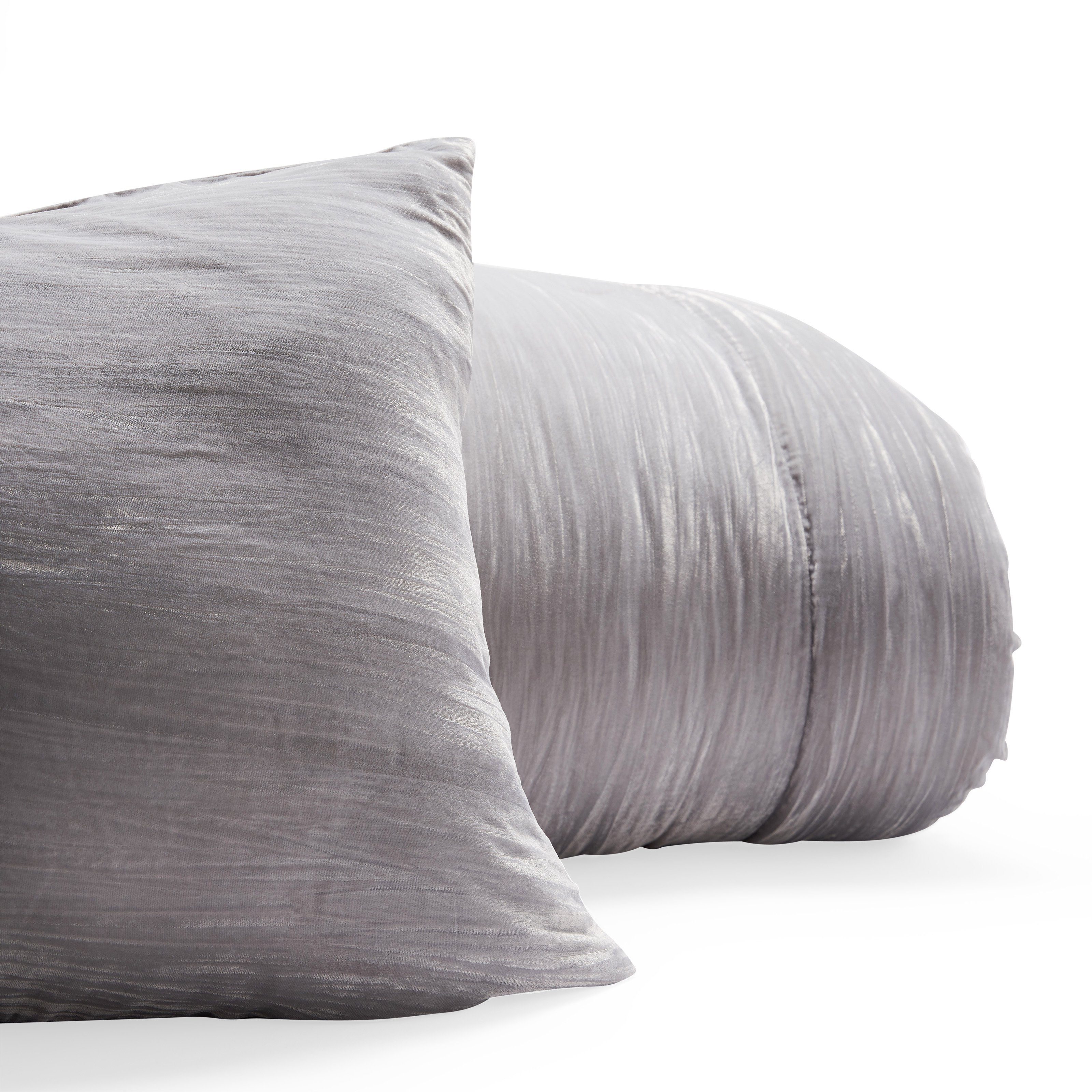 MoDRN Glam 4 Piece Crinkle Poly Velvet Comforter Set