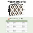 thumbnail image 3 of Outdoor TV Cover 52 to 55 Inches, Khaki Brown Aztec Ethnic Southwestern Native Geometric Waterproof and Weatherproof TV Cover with Remote Control Pocket, Flat Screen TV Cover Protector for Outside TV, 3 of 6