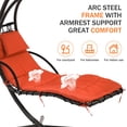 thumbnail image 3 of YRLLENSDAN ‎Alloy Round Hammock Chair with Stand, Black/Blu/Green, 3 of 7