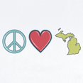 thumbnail image 2 of CafePress - Peace Love Michigan Body Suit - Baby Light Bodysuit, Size Newborn - 24 Months, 2 of 4