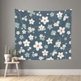 thumbnail image 2 of Balery Blue Flower Pattern Tapestry 60x51 Inches - Large Wall Hanging Tapestry for Bedroom, Living Room, Dorm Decor - Artistic and Aesthetic Room Decor, 2 of 9