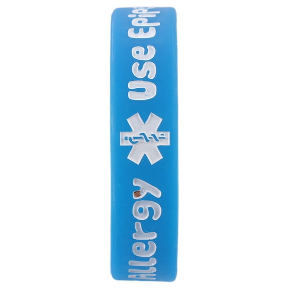 Milisten 4Pcs Emergency Medical Bracelet Safety Bracelets for Kids Waterproof Silicone Wristband Blue