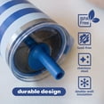 thumbnail image 5 of YAYA My First Travel Tumbler for Preschool & Kids 3+, Insulated Stainless Steel Tumbler with Reusable Silicone Straw & Spill-Proof Lid, Cup Holder Compatible, BPA-Free, 12oz, Blue Stripes, 5 of 8