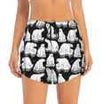 thumbnail image 2 of Goofa Cute Cartoon Polar Bear Printed Women 2 in 1 Running Shorts,Quick Dry Athletic Workout Shorts,High Waisted Athletic Shorts with Liner Pockets-X-Large, 2 of 9