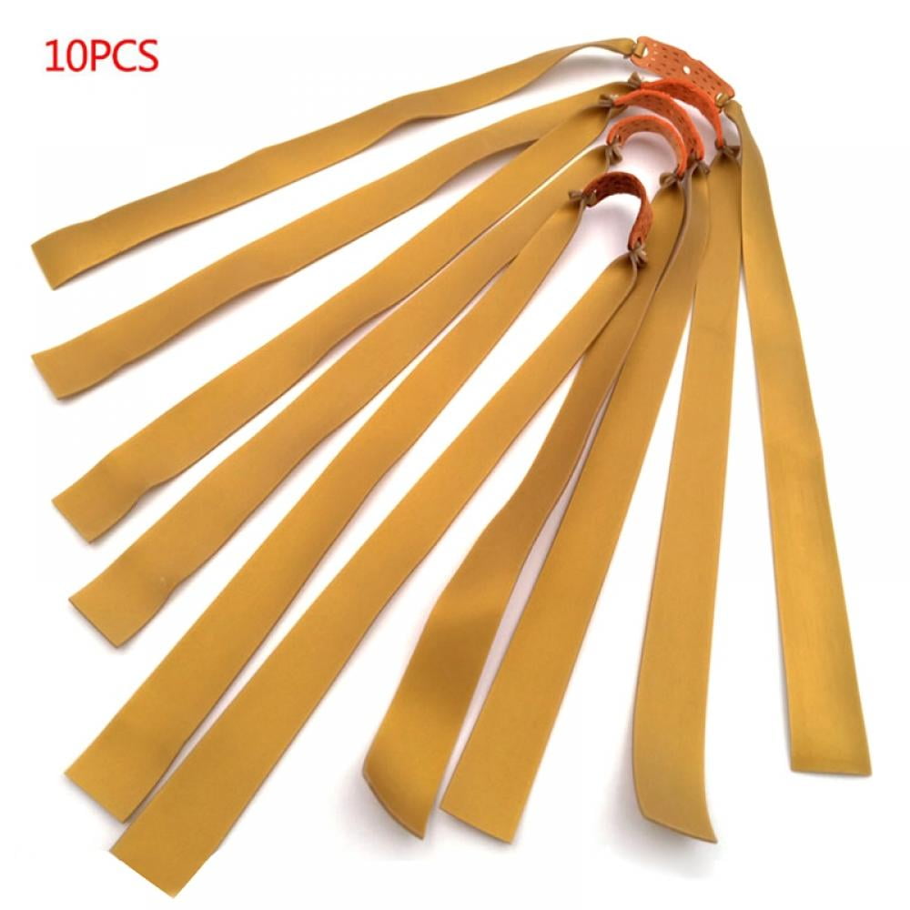 10Pcs Slingshot Flat Rubber Bands,1mm Hunting Outdoor Shooting Game
