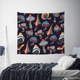 thumbnail image 6 of Balery Mushroom Doodle Pattern Tapestry 60x51 Inches - Large Wall Hanging Tapestry for Bedroom, Living Room, Dorm Decor - Artistic and Aesthetic Room Decor, 6 of 9
