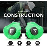 Decibullz Custom Molded Earplugs Pro Pack, One Size - Green Bundle