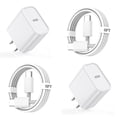thumbnail image 1 of Cargador TrimDish para iPhone 16 15, 20 W, cable USB-C, paquete de 2 unidades, 1,8 m, 1 of 7