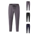 thumbnail image 1 of Styesk Men's Pants Men's Solid Color Sports Leisure Straight Leg Drawstring Pants, 1 of 7