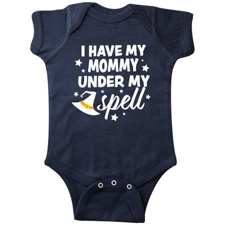 

Inktastic I Have My Mommy Under My Spell with Cute Witch Hat Gift Baby Boy or Baby Girl Bodysuit
