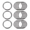 thumbnail image 1 of Metal O Rings, 15 Pack 25mm(0.98") ID 3mm Thick Welded O-Ringe, Dark Gray, 1 of 6